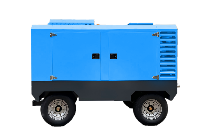 Portable screw air compressor